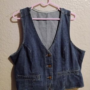 Source Unknown Dark Blue Denim Vest